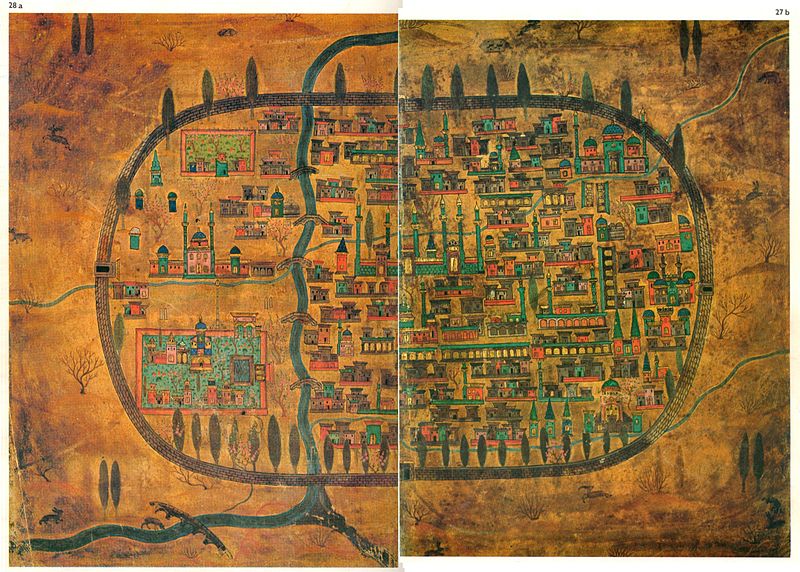 16th century map of Tabriz Matrakci Nasuh
